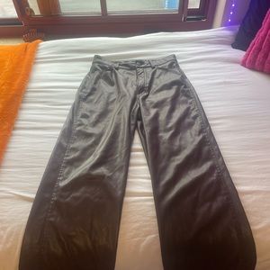 brown GARAGE leather pants